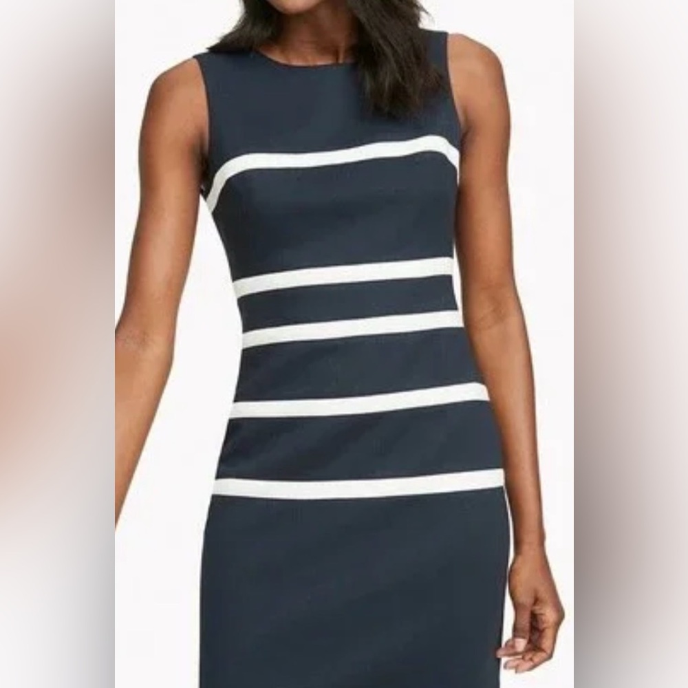 NWT Tommy Hilfiger Striped Piqué Sheath Dress